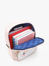 Mini Rugzak Caramel et cie Roze boheme FI-vue-porte